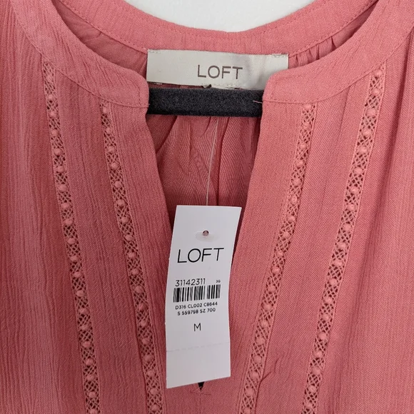 LOFT Flutter Sleeve Tiered Dress - Picture 4 of 11